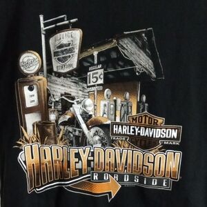 Harley-Davidson Black Short Sleeve Roadside Service Station Tee Men’s Large